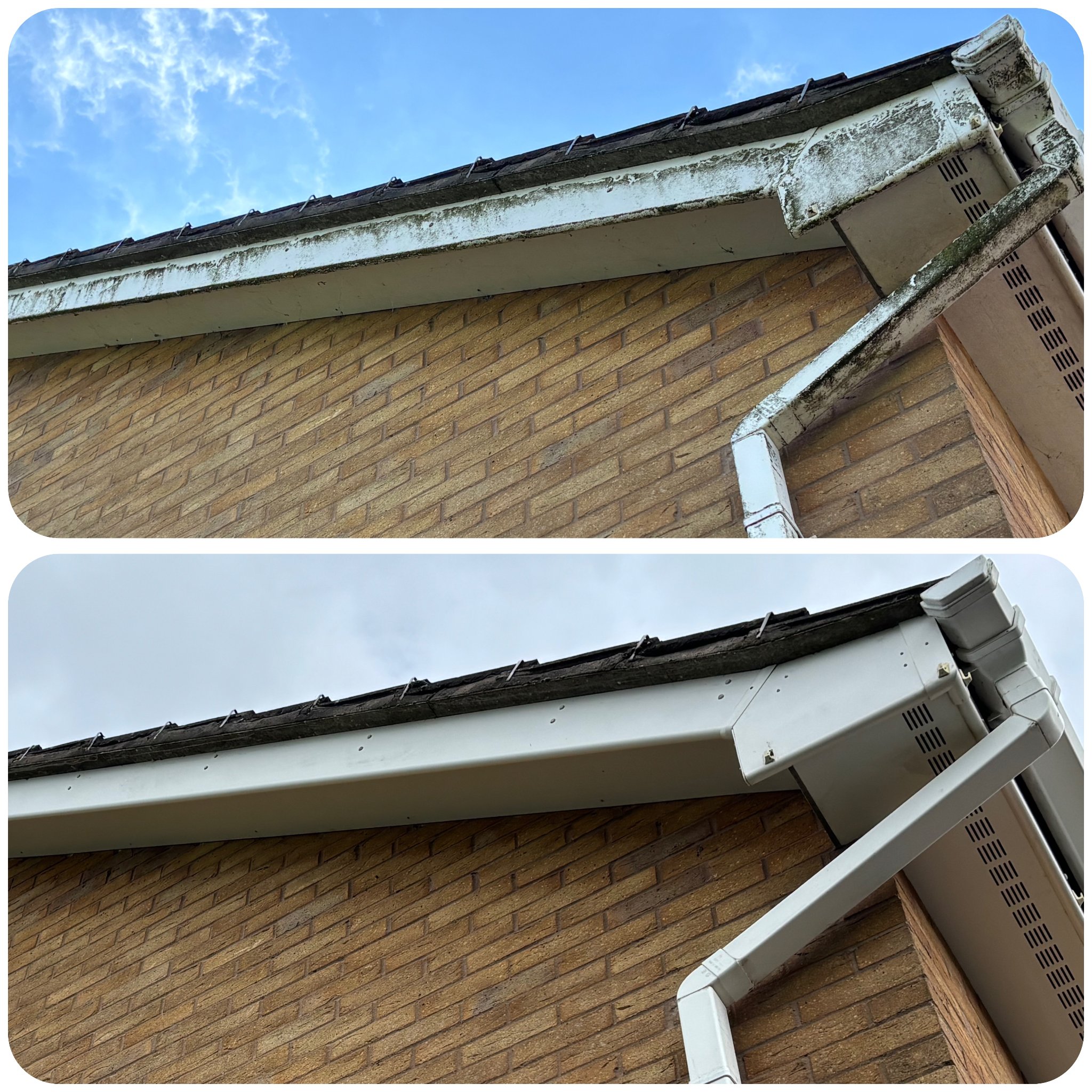 Fascia and soffit cleaning service in Lincoln