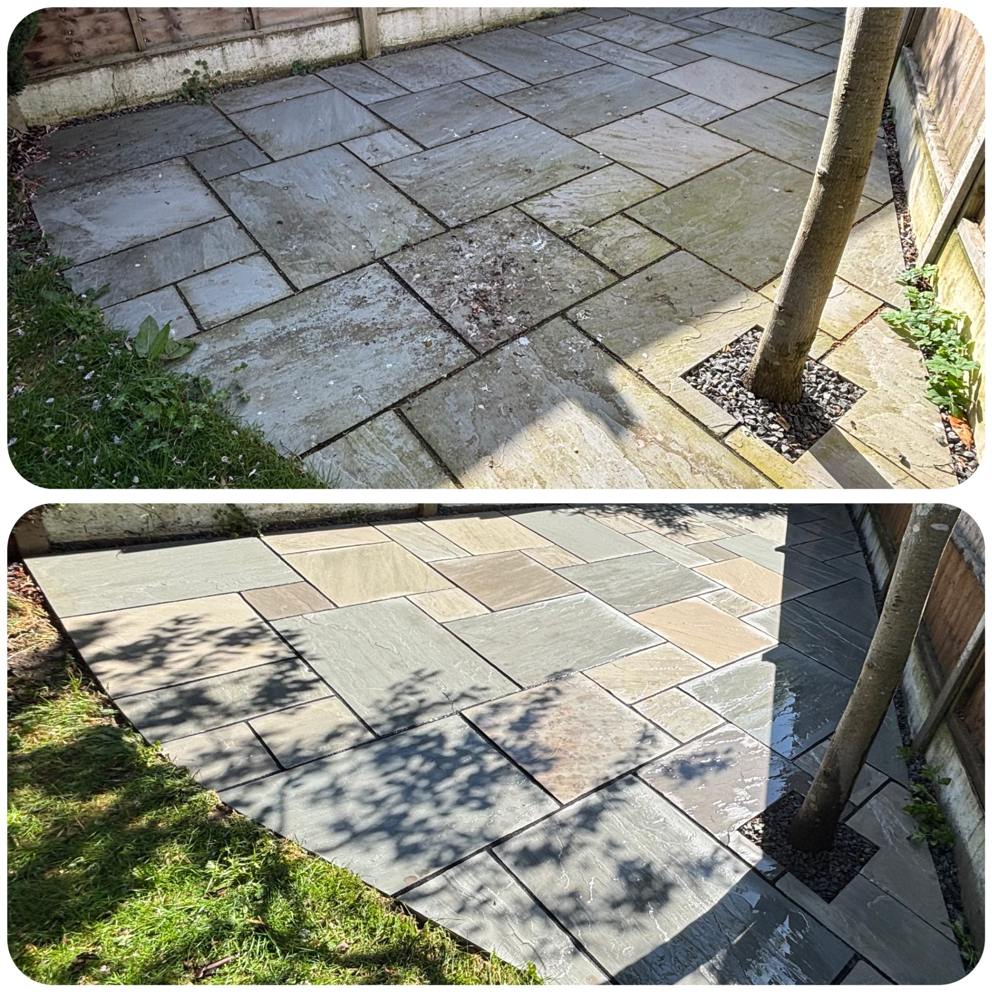 Driveway and patio pressure washing service